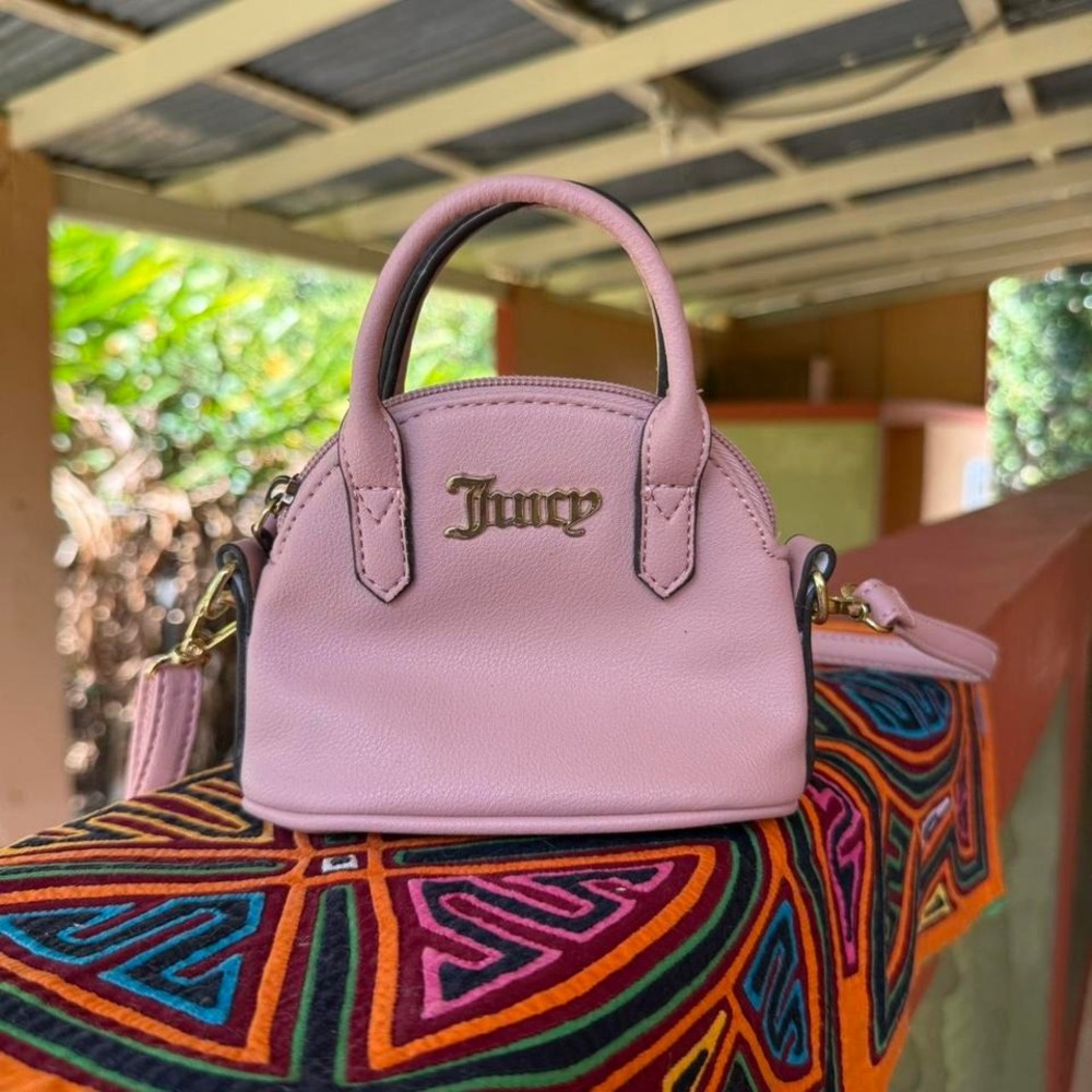 Juicy Couture Mini Pink Crossbody Bag Small Satchel Faux Leather Coquette Y2k